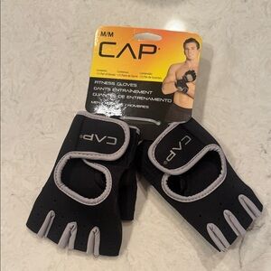 CAP Fitness Workout Gloves - Black & Gray, M/M